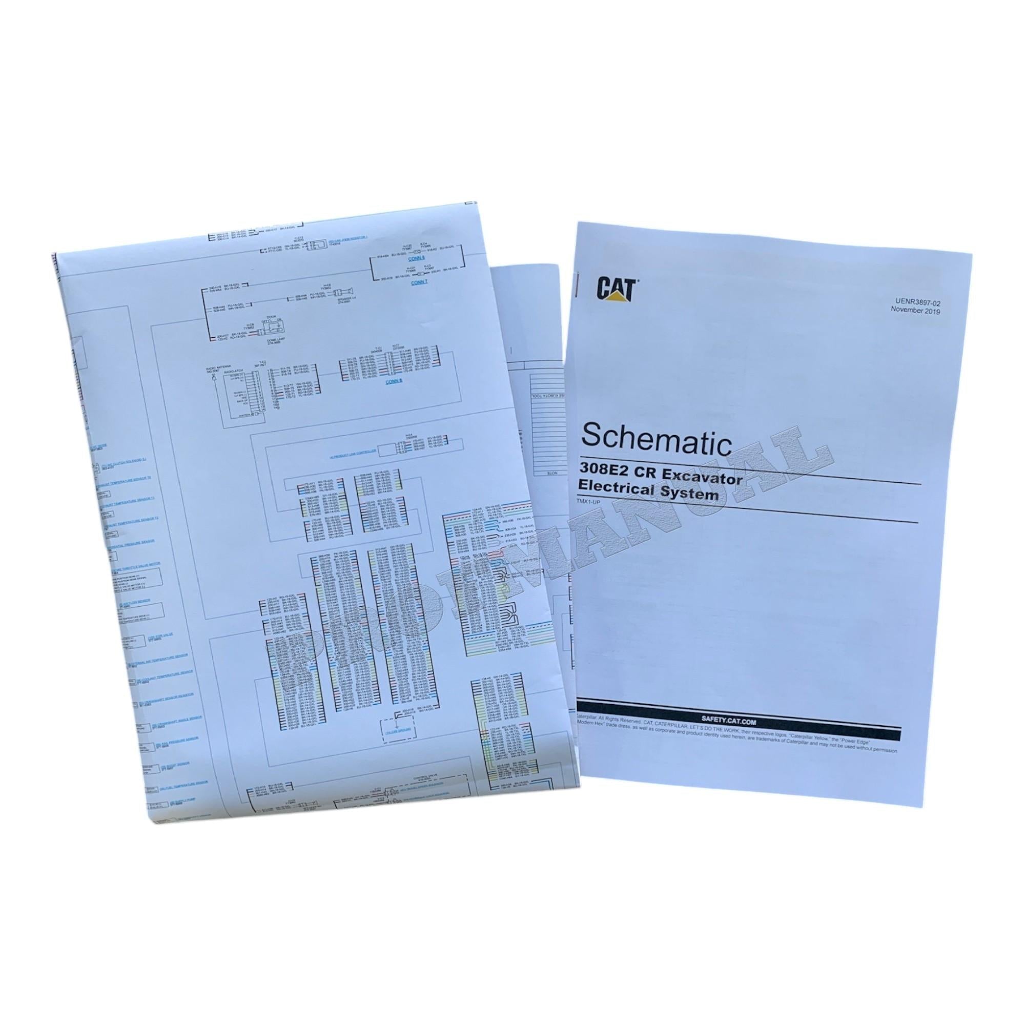 Manual de servicio del sistema eléctrico de la excavadora Caterpillar 308E2 CR (TMX1-Up)