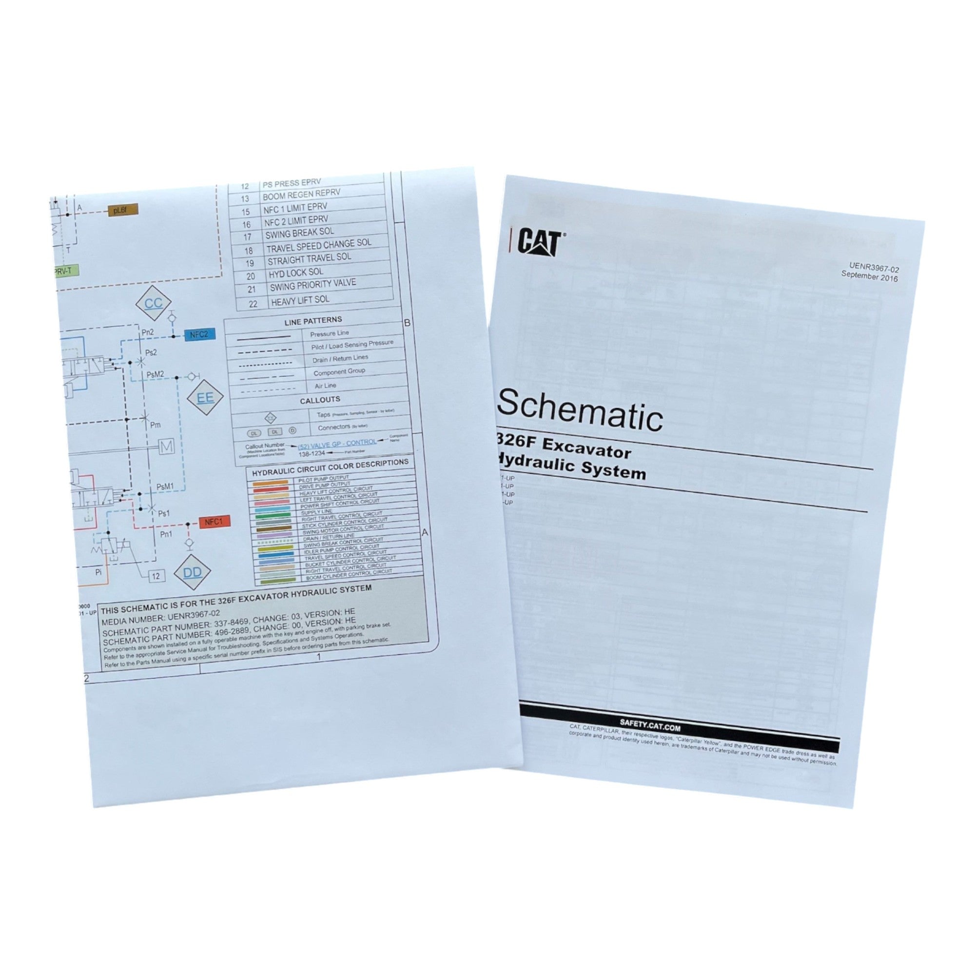 Caterpillar 326F Excavator Hydraulic Schematic Service Manual