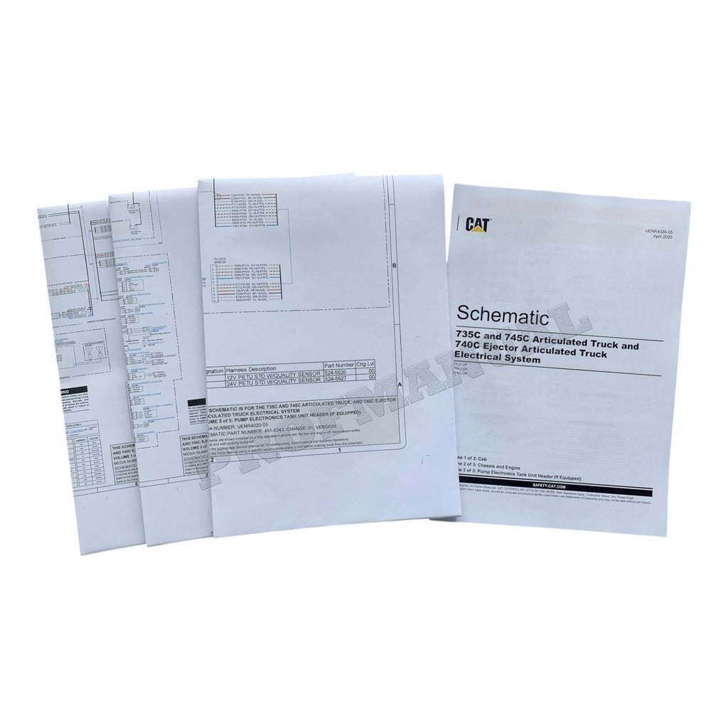 Caterpillar 745 Articulated Truck Full Service Manual *Send serial number