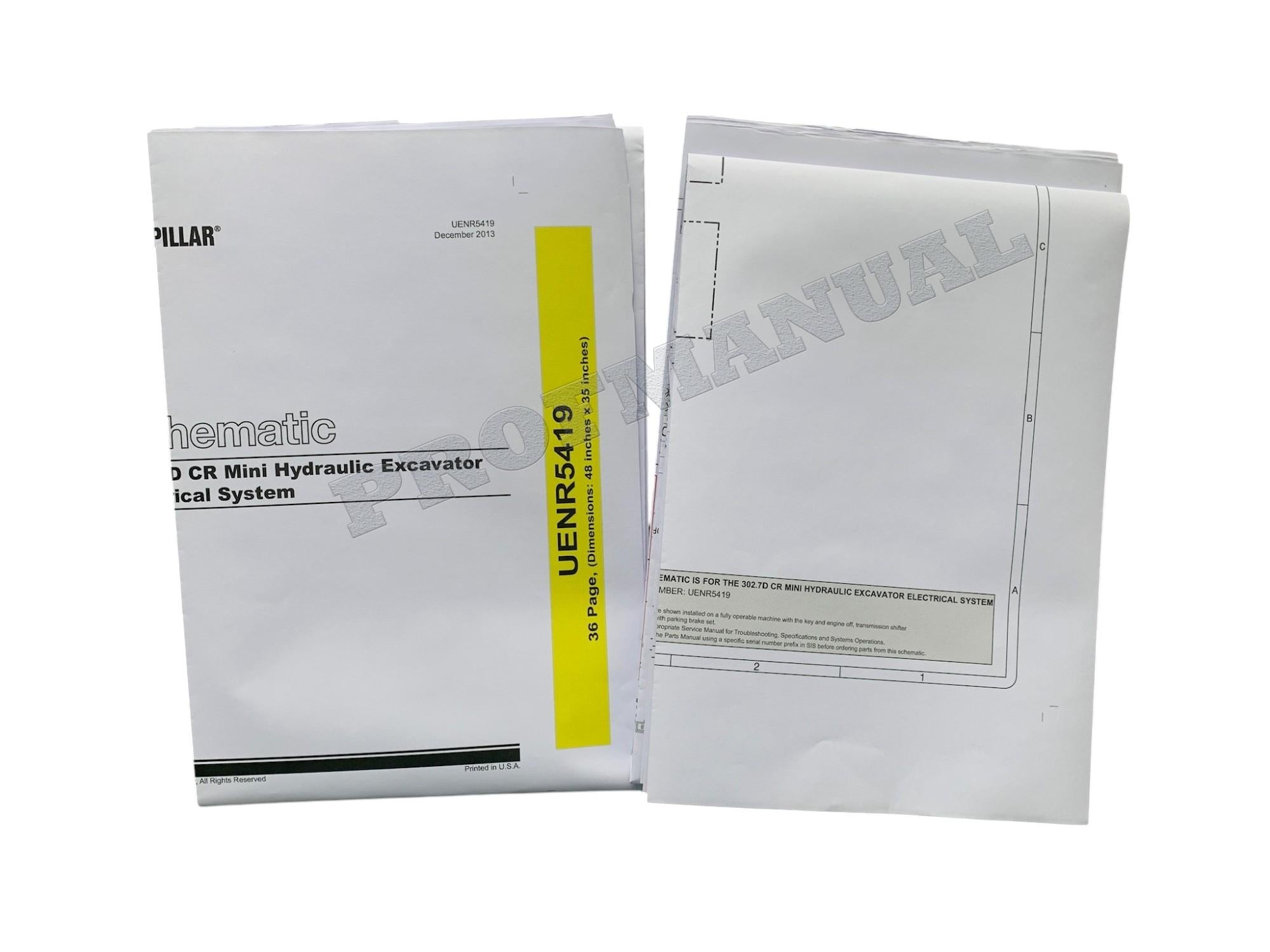 Manual de servicio del esquema eléctrico de la excavadora Caterpillar 302.7D CR LJ71-Up