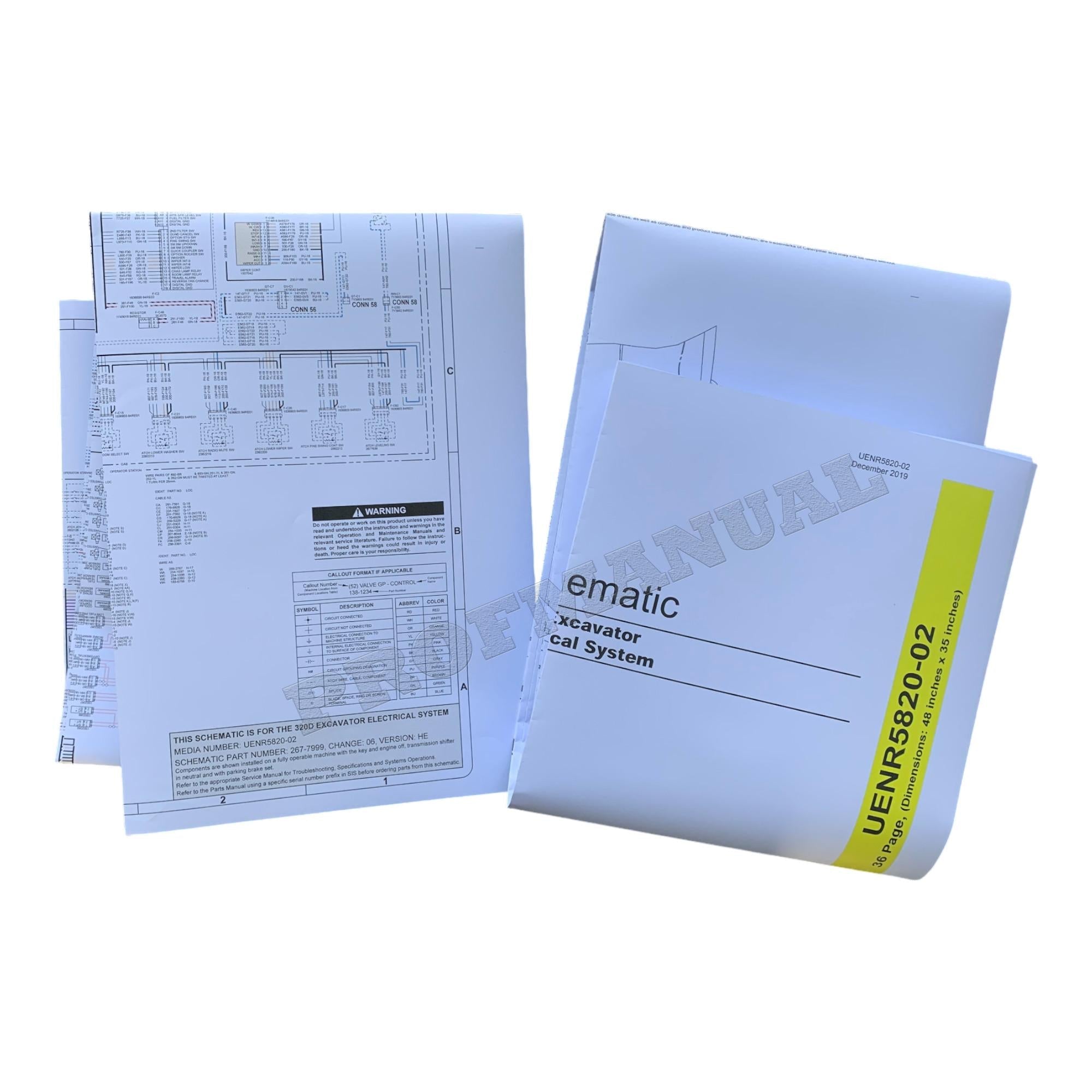 Caterpillar 320D Excavator Electrical Schematic Service Manual UENR5820