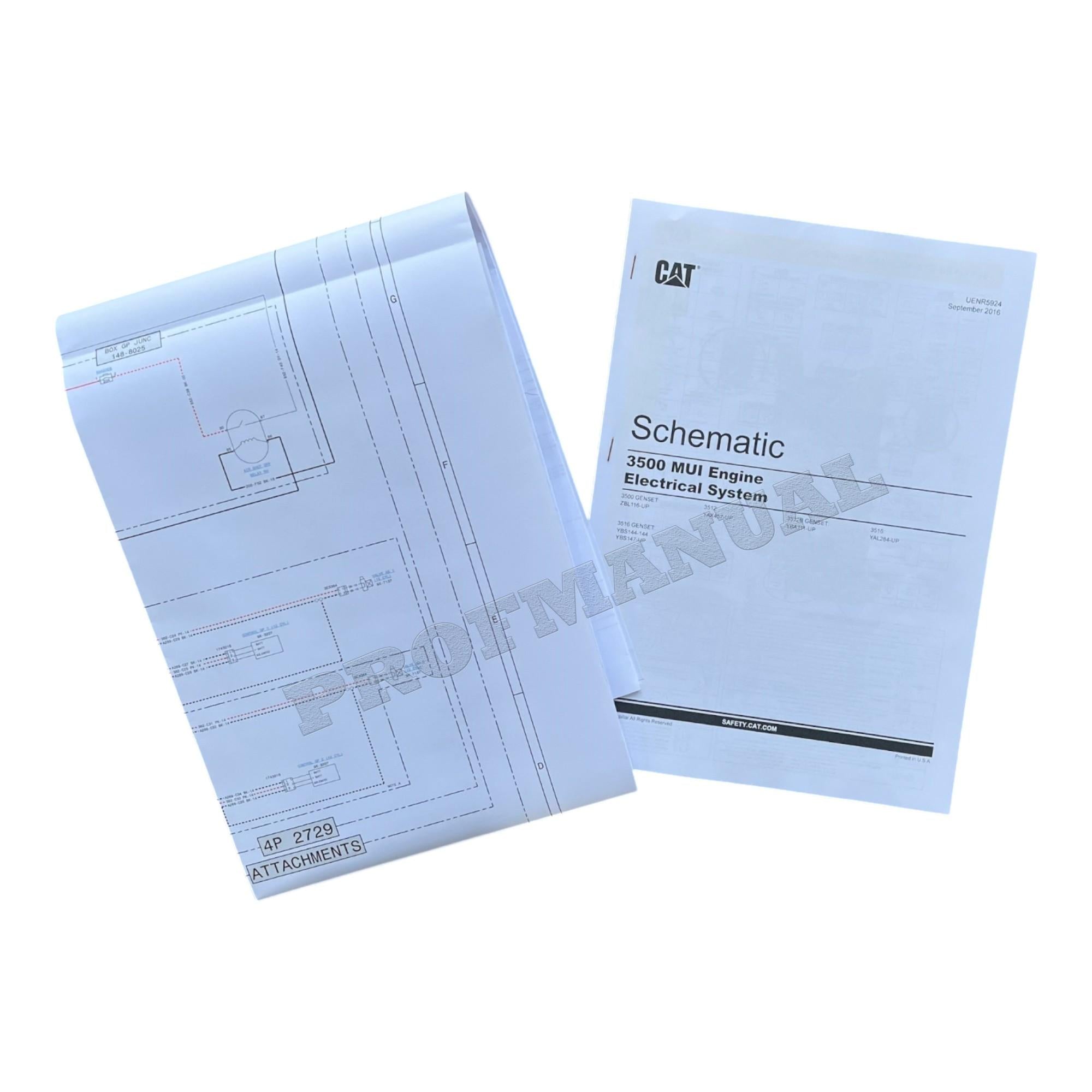 Caterpillar 3508 3512 3516 Generator Set Full Service Manual *Send serial number
