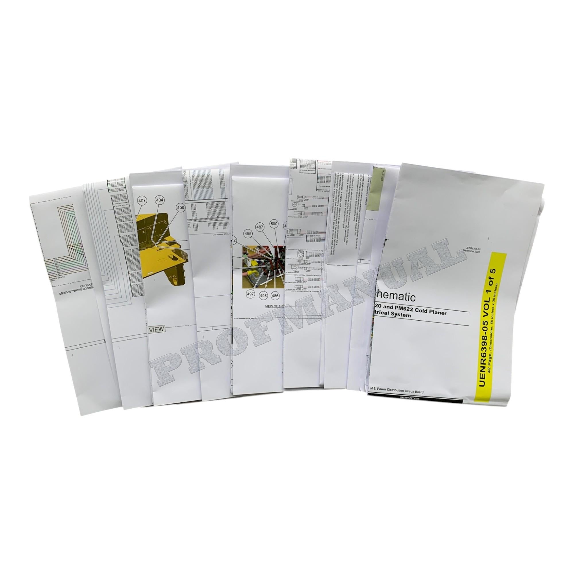 Caterpillar PM620 PM622 Planer Electric System Schematic Service Manual UENR6398