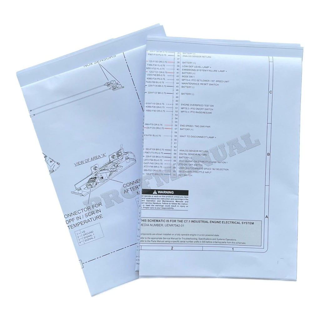 Caterpillar C7.1 INDUSTRIAL ENGINE Full Service Manual *Send serial number