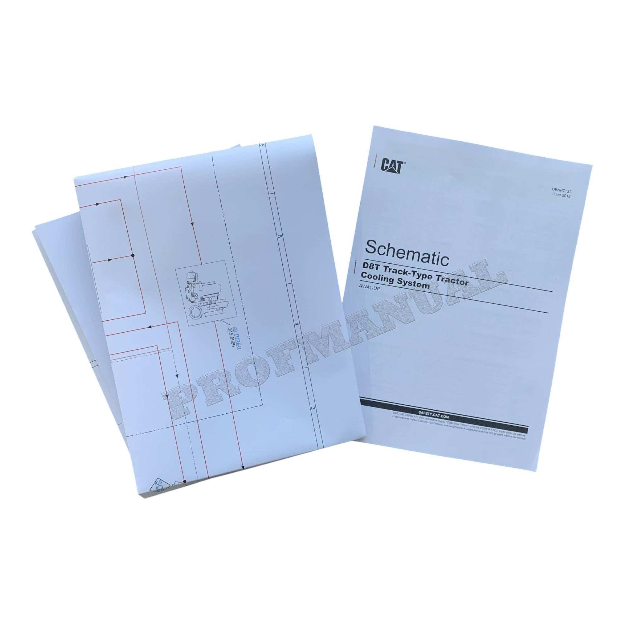 Manual de servicio completo del tractor de cadenas Caterpillar D8T, 20 libros *SN AW4 1 y superiores