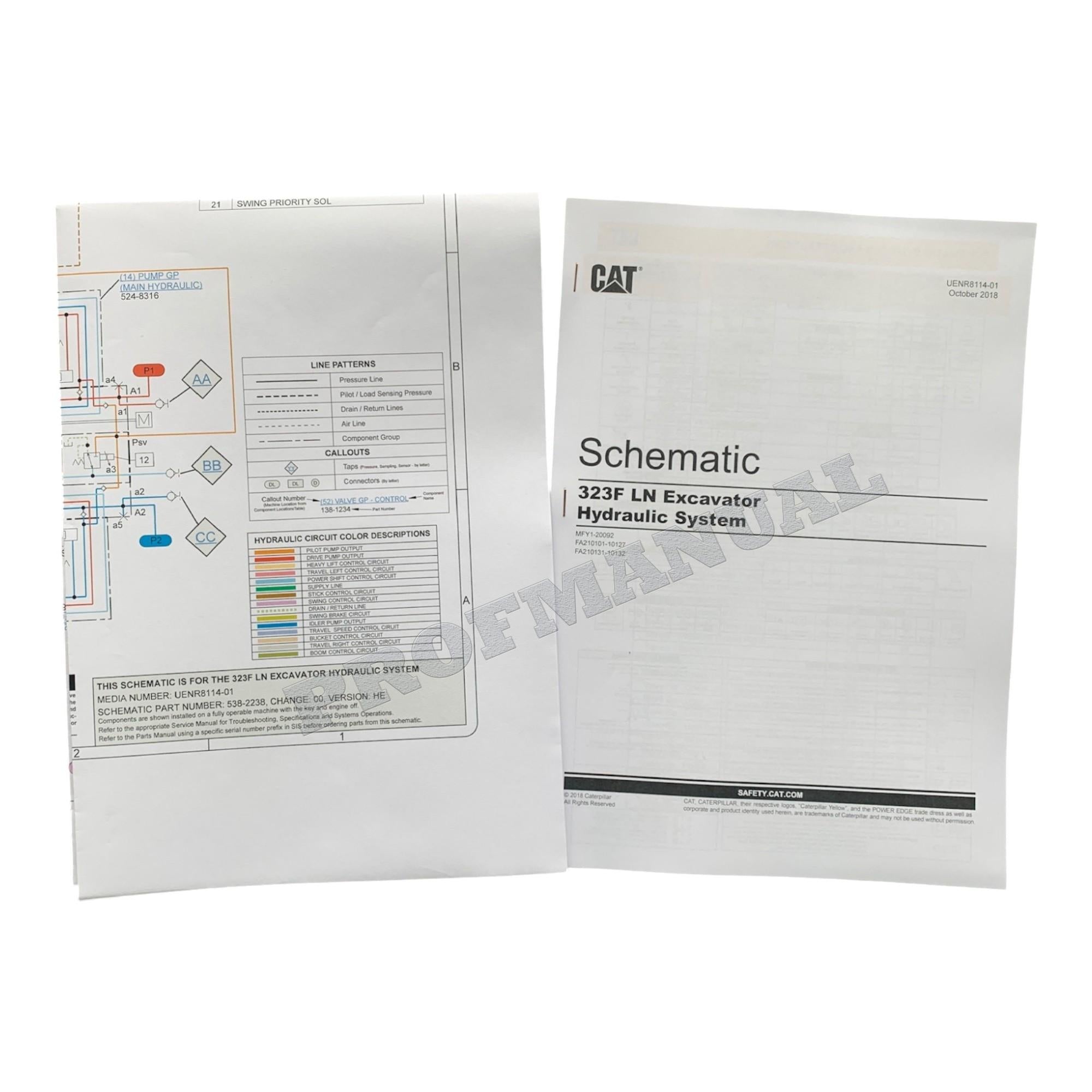 Caterpillar 323F SA EXCAVATOR Full Service Manual SN FA21-UP *Send serial number