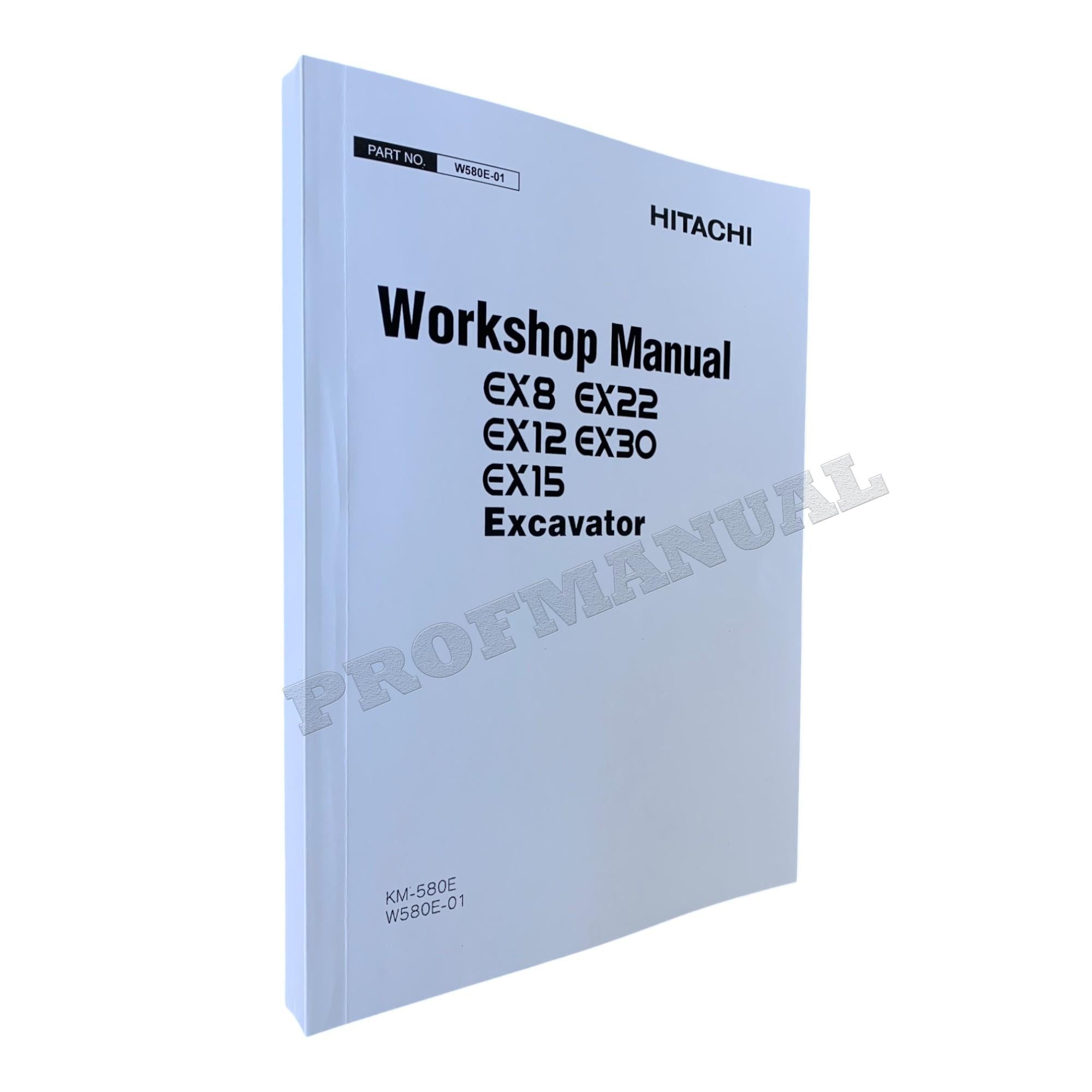Manual de servicio y reparación de excavadoras Hitachi EX8 EX12 EX15 EX22 EX30