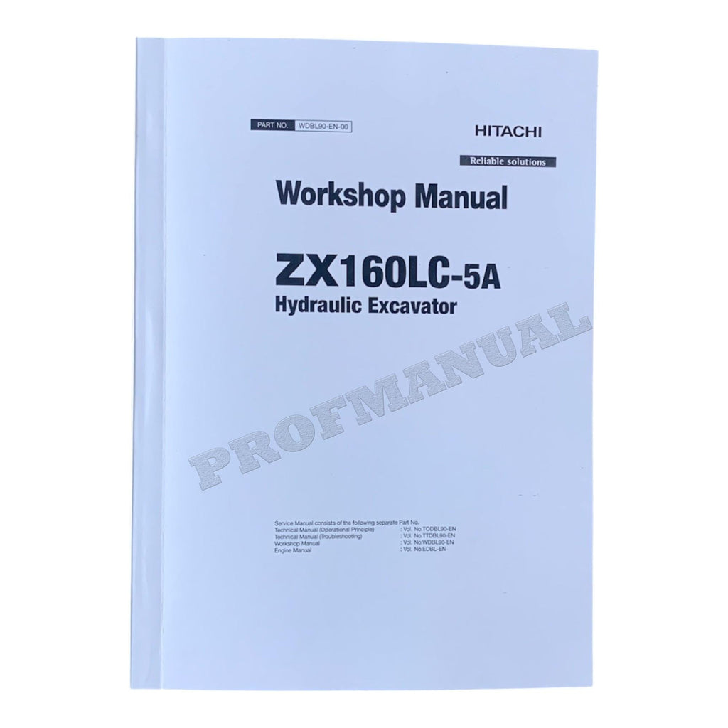 HITACHI ZAXIS ZX160LC-5A Excavator Workshop Service Manual
