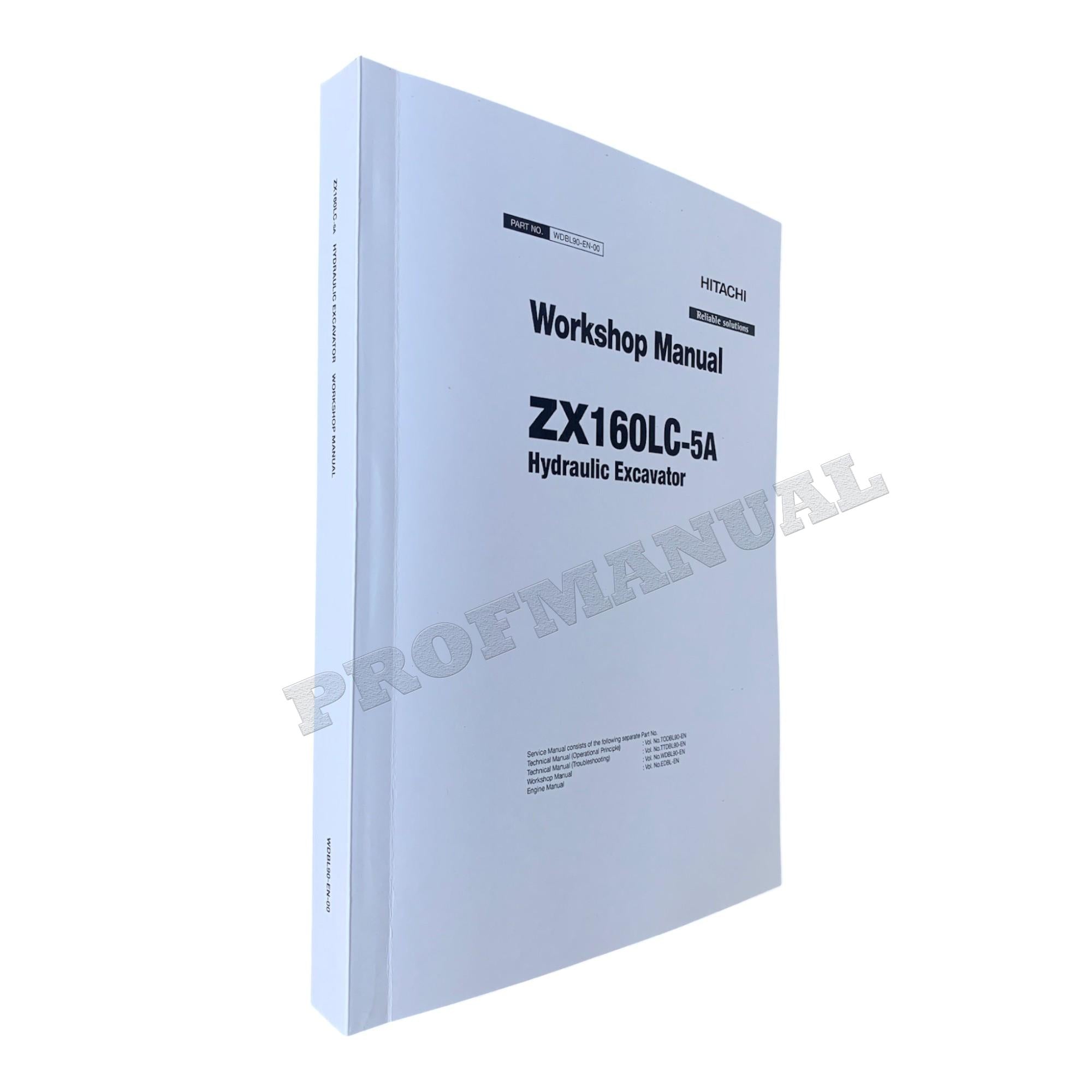 HITACHI ZAXIS ZX160LC-5A Excavator Workshop Service Manual