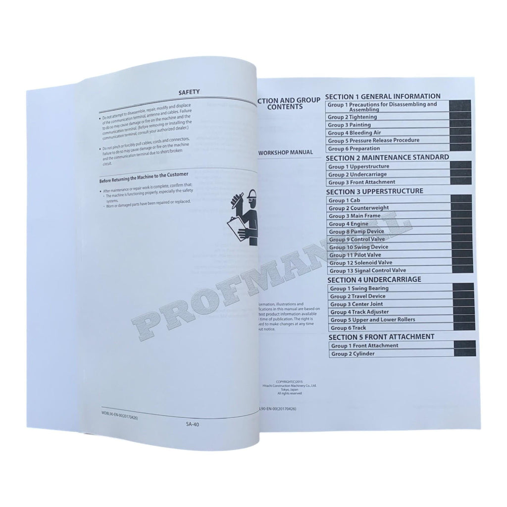 HITACHI ZAXIS ZX160LC-5A Excavator Workshop Service Manual