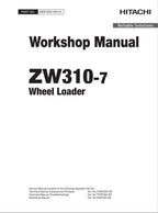 Hitachi ZW310-7 Wheel Loader Workshop Manual