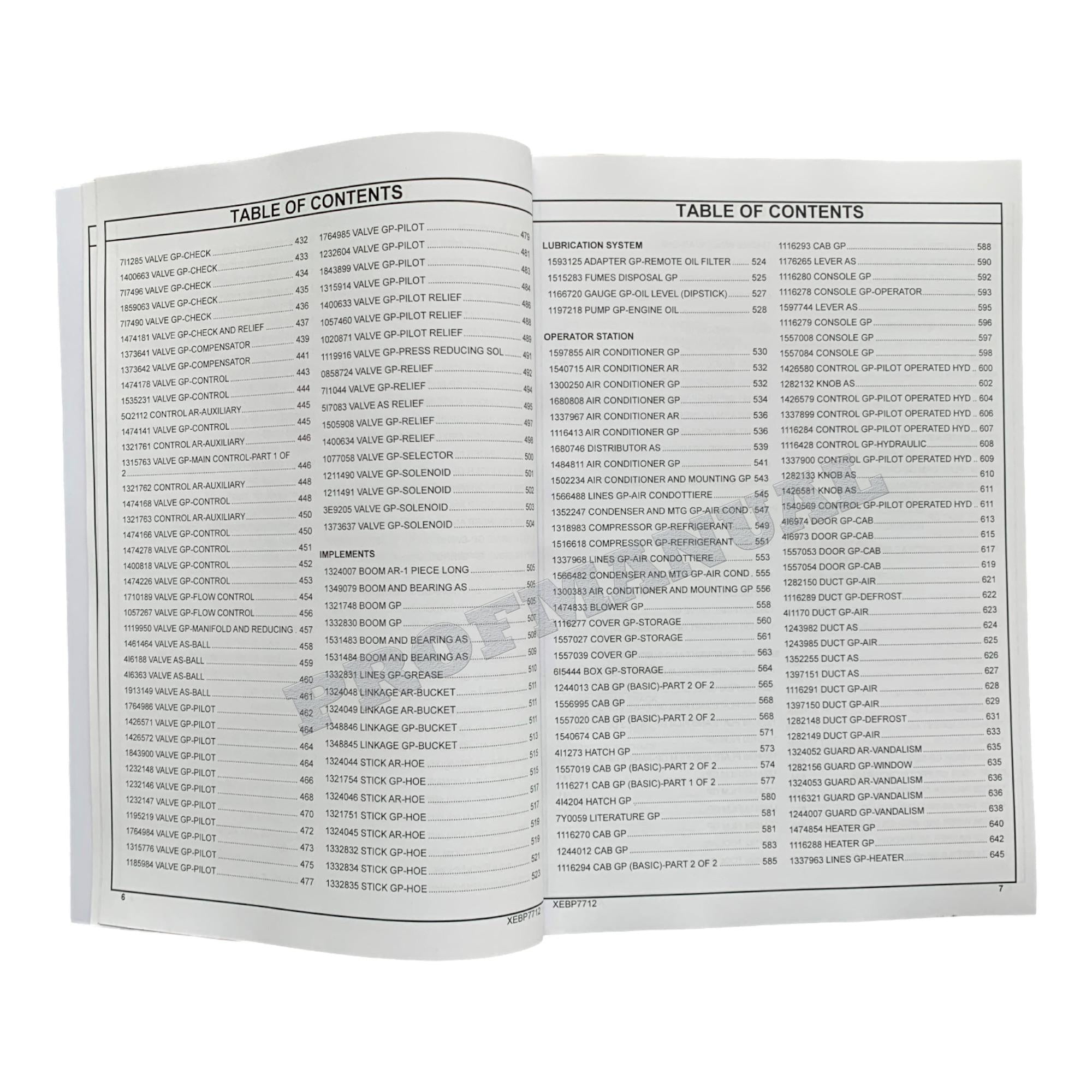 Caterpillar Cat 315B 315BL Track Type Excavator Parts Catalog Manual