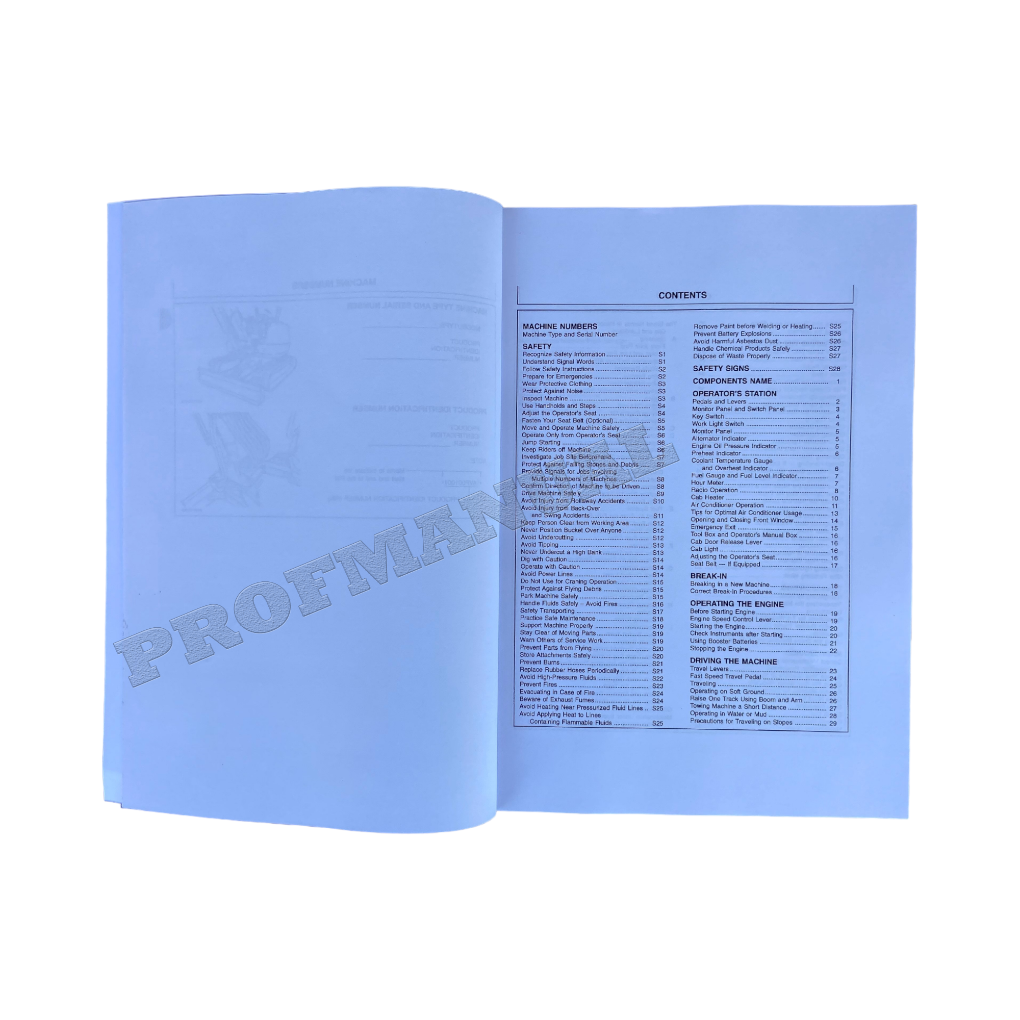 HITACHI EX40U EX50U EXCAVATOR OPERATORS MANUAL