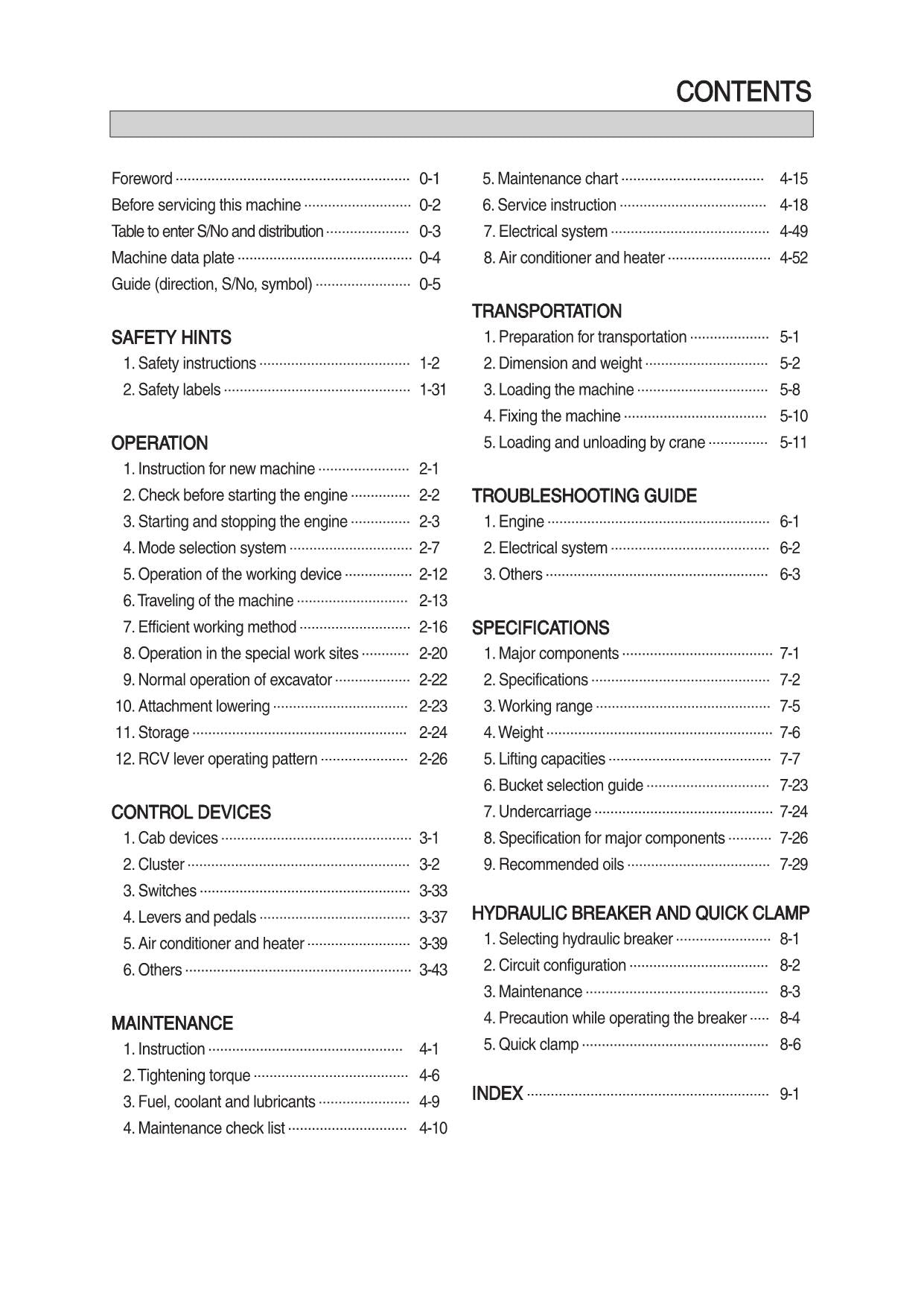 Hyundai HX140LT3 CRAWLER EXCAVATOR Operators Maintenance Manual