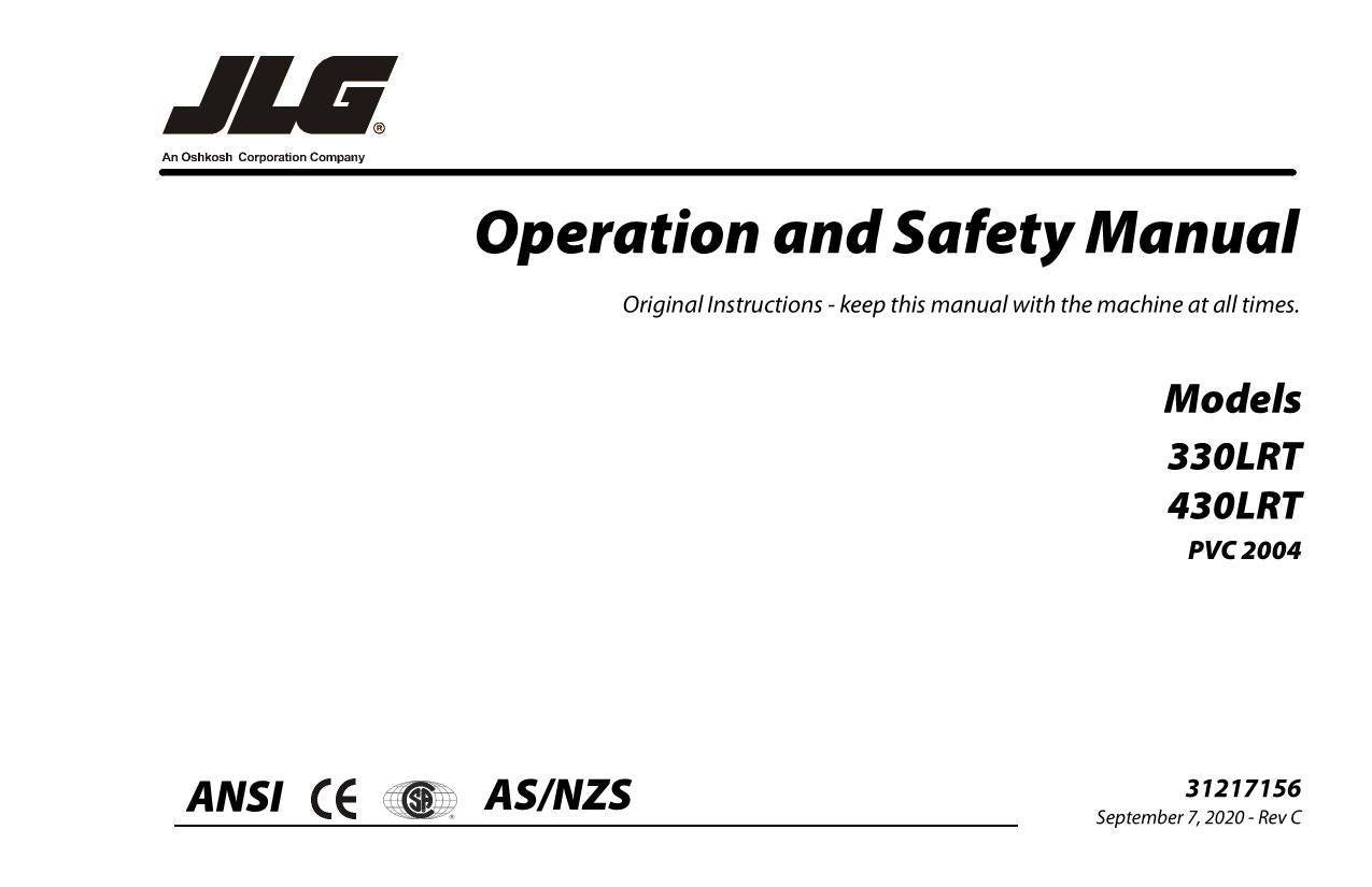 Manual del operador de mantenimiento y operación de plataformas elevadoras JLG 330LRT 430LRT