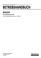 New Holland BR6090 Rundballenpresse Betriebsanleitung Ab 7366