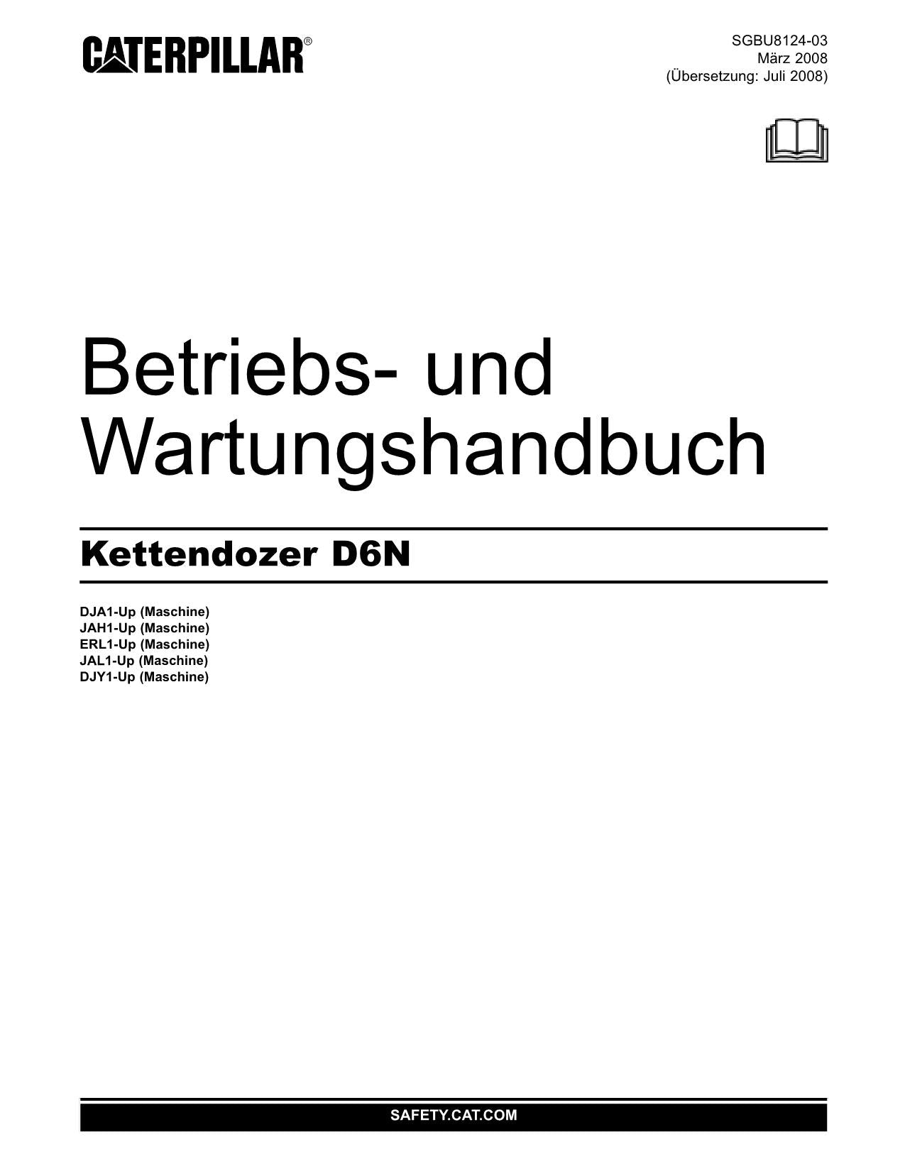 Caterpillar OD6N Bulldozer Betriebsanleitung Wartungshandbuch
