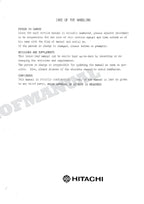 HITACHI UH171 Excavator Repair Service Manual