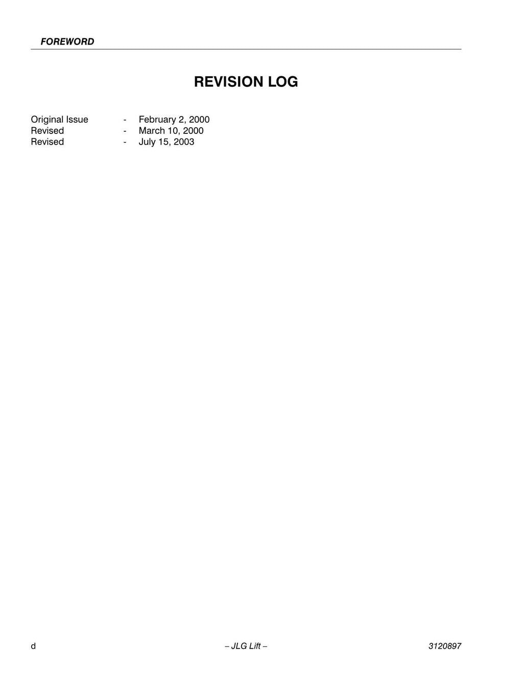 Manual del operador de mantenimiento y operación de plataformas elevadoras JLG 600SC 600SJC 660SJC 3120897