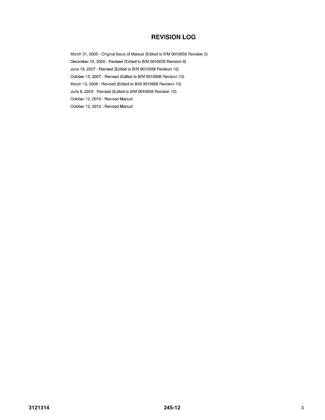 LIFTLUX 245-12 Scissor Lift Parts Catalog Manual