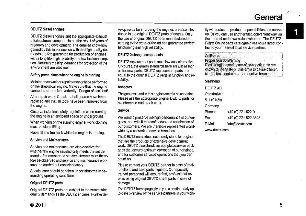 Hitachi TCD3.6L4 Interim Tier 4 Compatible Wheel Loader Engine Manual