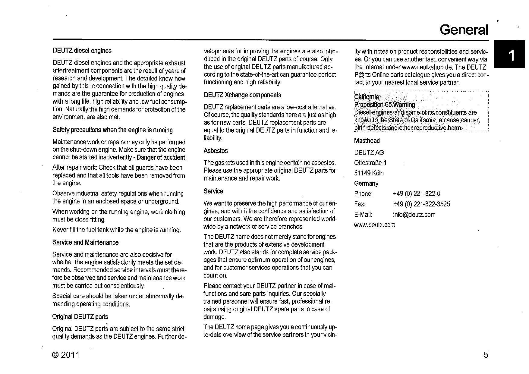 Hitachi TCD3.6L4 Interim Tier 4 Compatible Wheel Loader Engine Manual