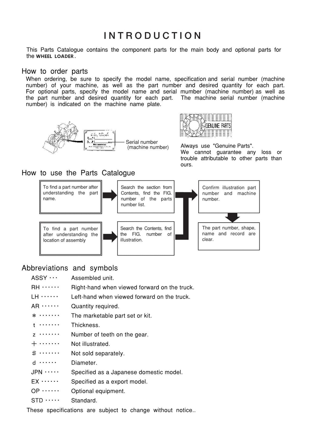 Hitachi LX190-7 LX230-7 Wheel Loader Parts Catalog Manual SN 004101-up 002101-up