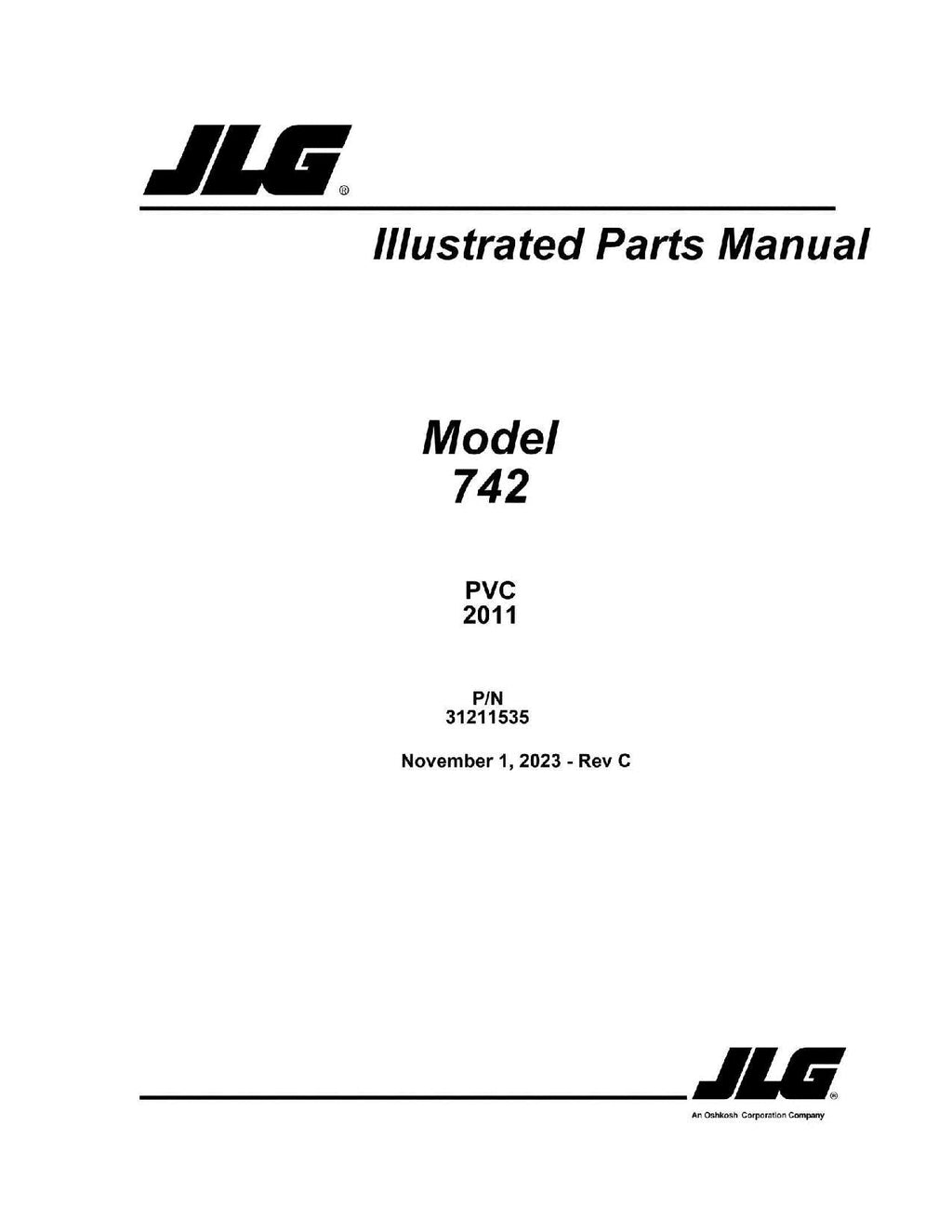Manual del catálogo de piezas del manipulador telescópico JLG 742 31211535