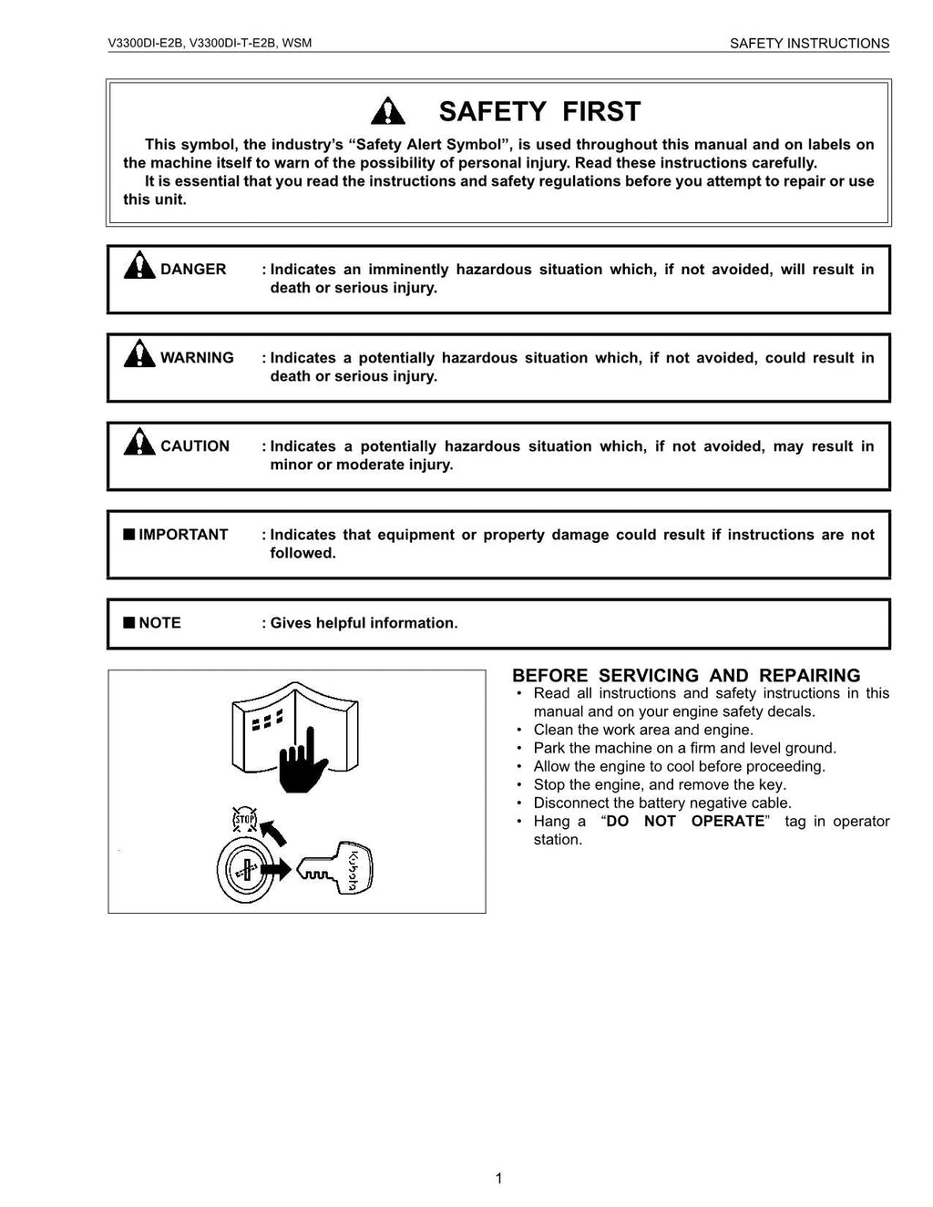 Hitachi V3300DI-E2B V3300DI-T-E2B Wheel Loader Engine Manual