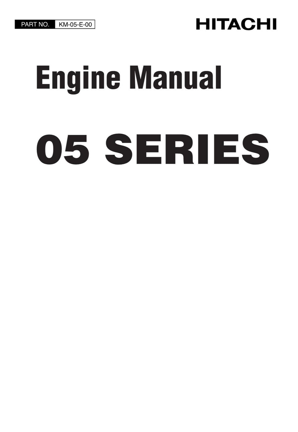 Hitachi ZX30 ZX30UR ZX35 ZX40UR ZX40UR-3 ZW20 ZW20L VR308 Engine Service manual