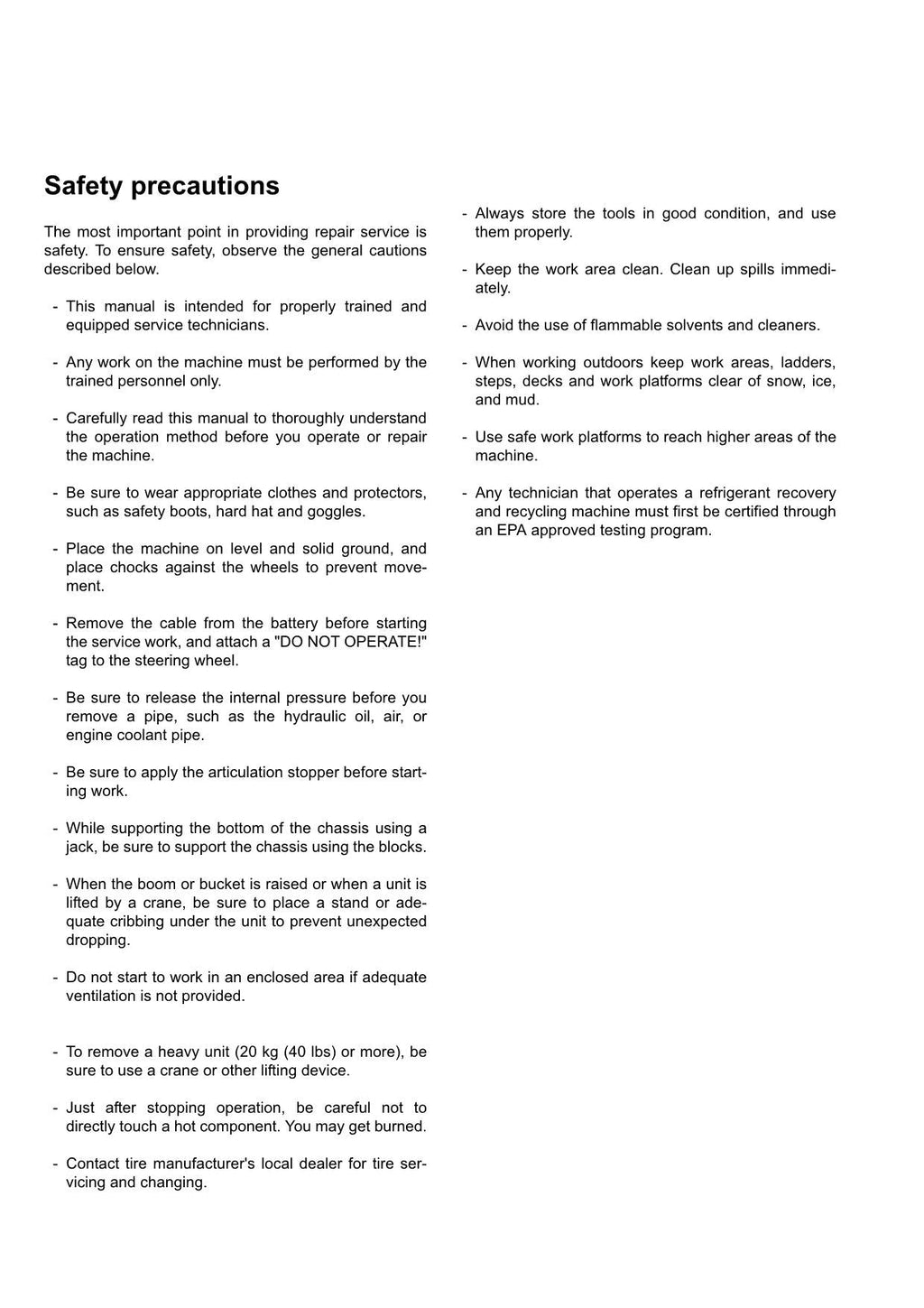 Hitachi ZW180-G Wheel Loader Workshop Manual