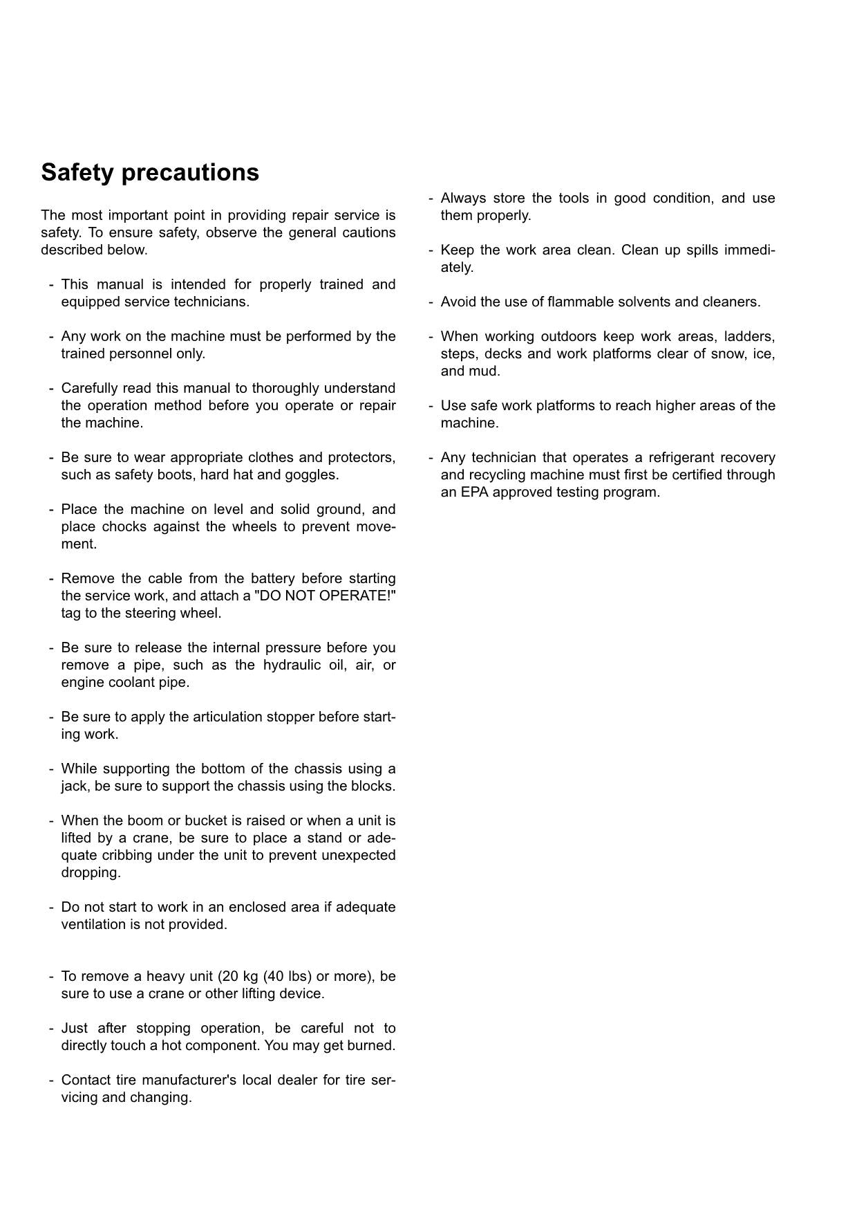 Hitachi ZW180-G Wheel Loader Workshop Manual