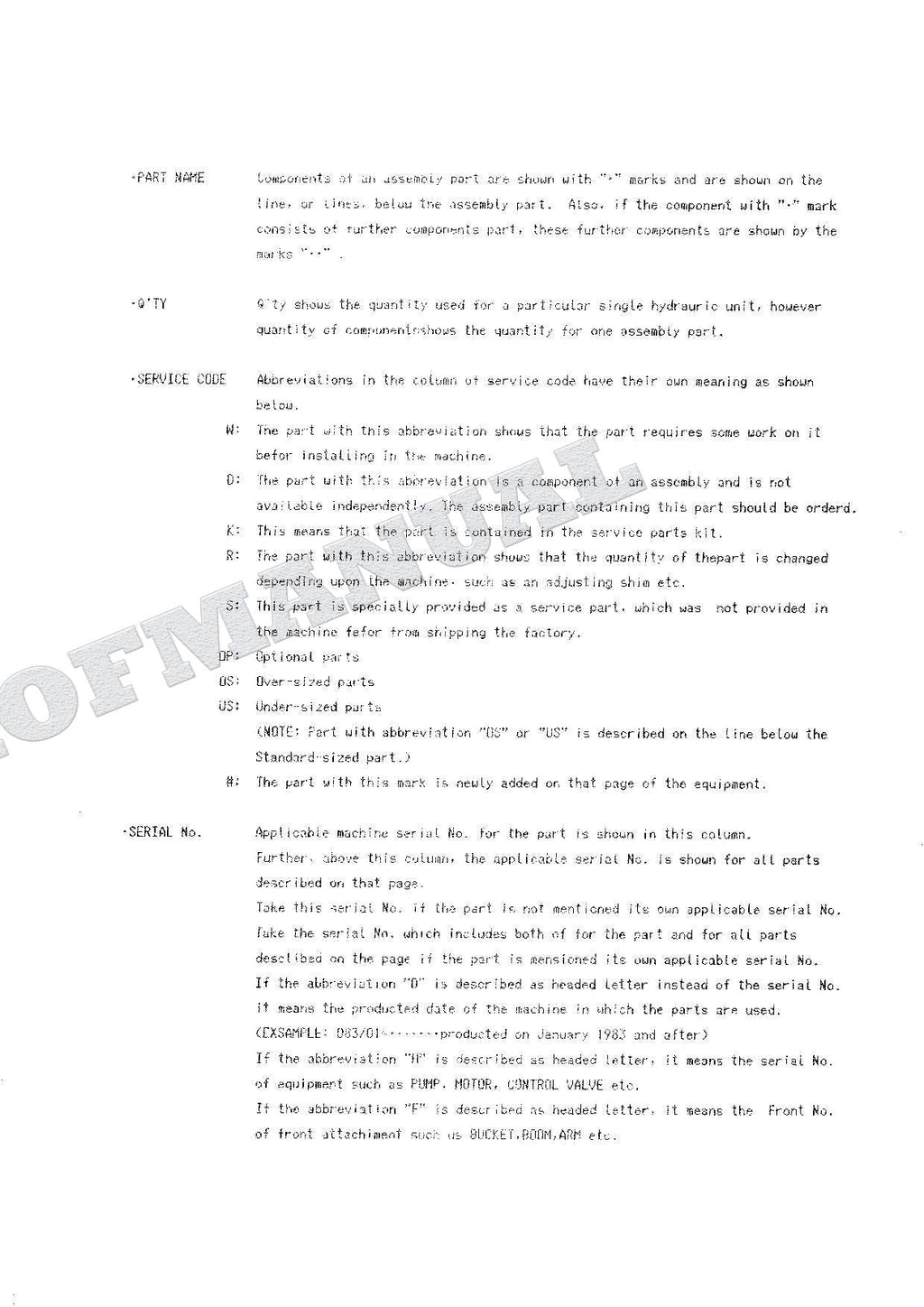 HITACHI UH04M-7 UH04M-7M Equipment Component Excavator Parts Catalog Manual