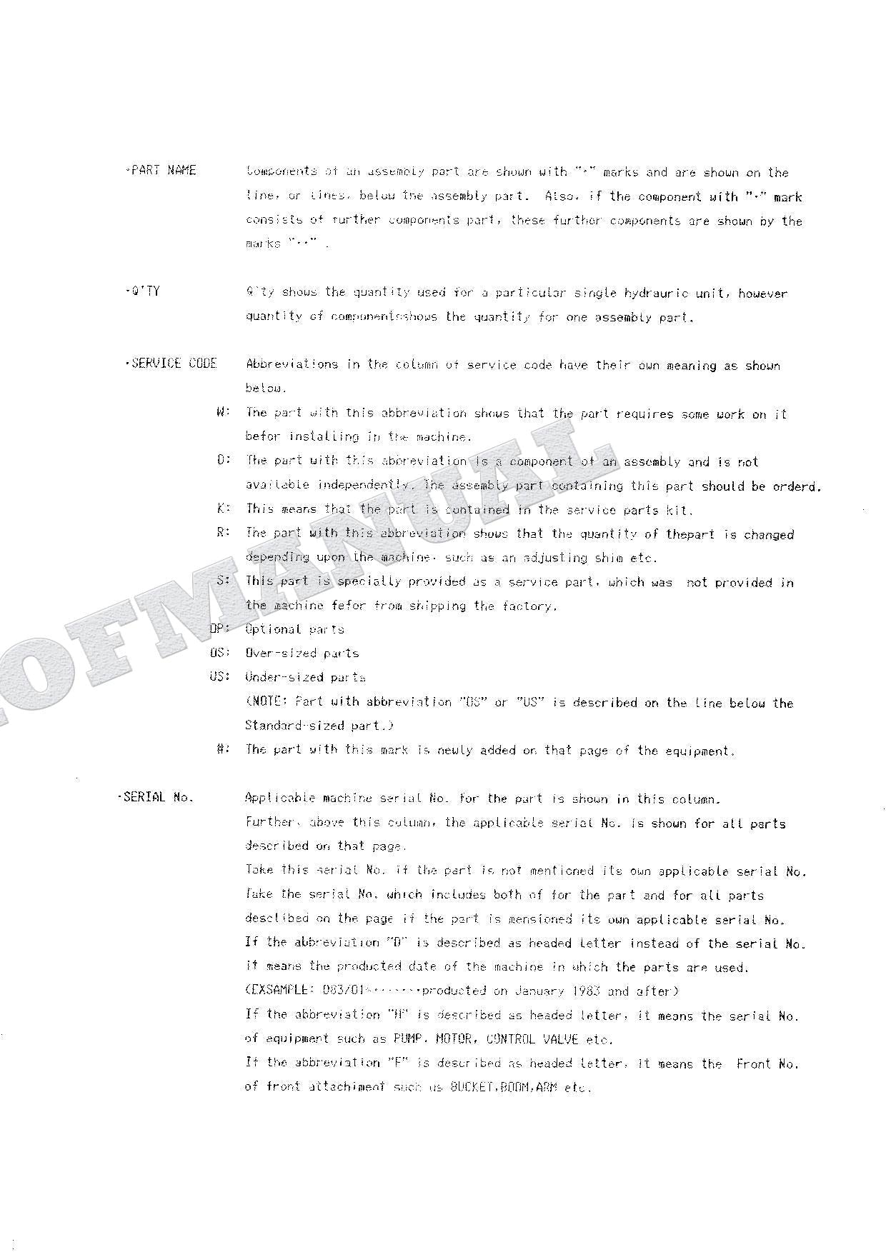 HITACHI UH04M-7 UH04M-7M Equipment Component Excavator Parts Catalog Manual