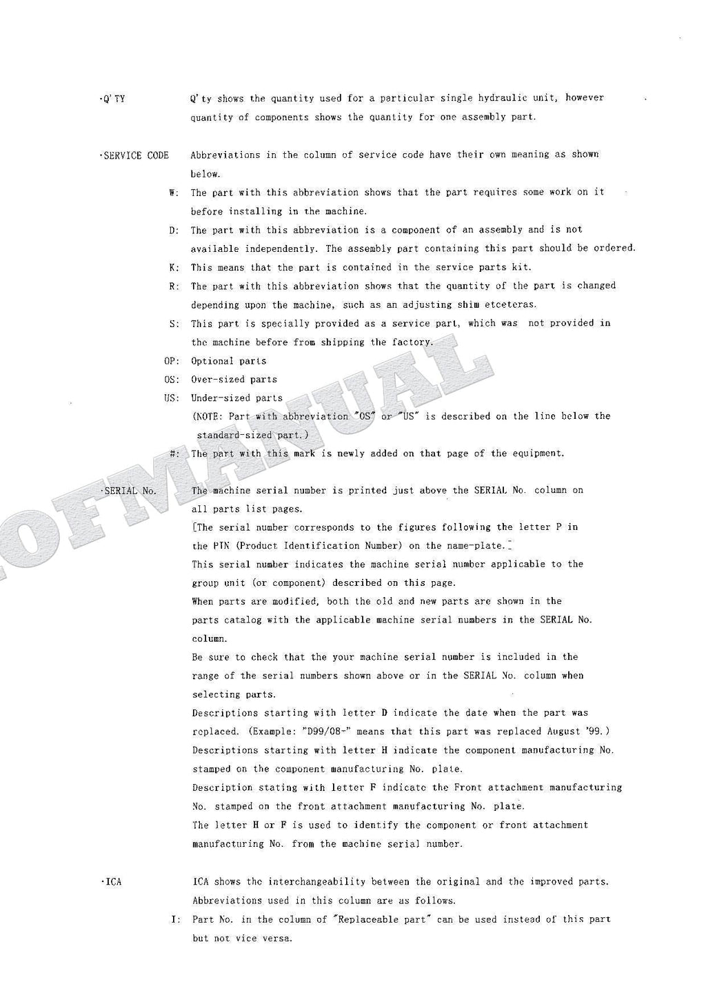 HITACHI EX135USRK Equipment Component Excavator Parts Catalog Manual