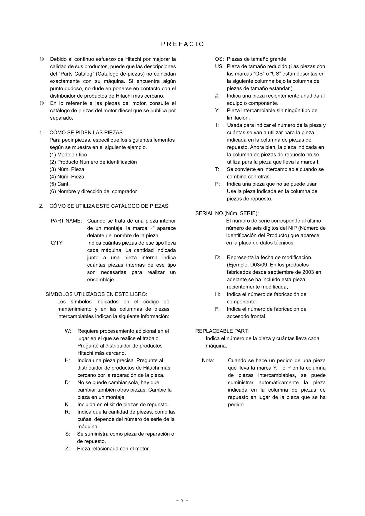 Hitachi ZW180PL Parallel Link Type Wheel Loader Parts Catalog Manual