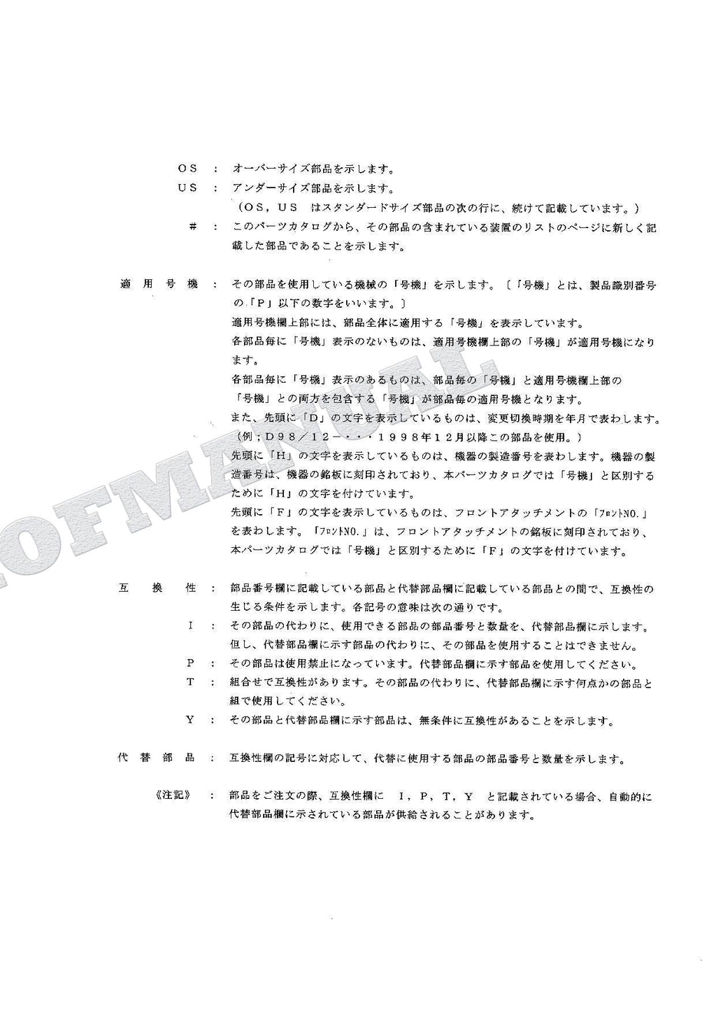 HITACHI EX75URLC-3 Excavator Parts Catalog Manual SN 010001-
