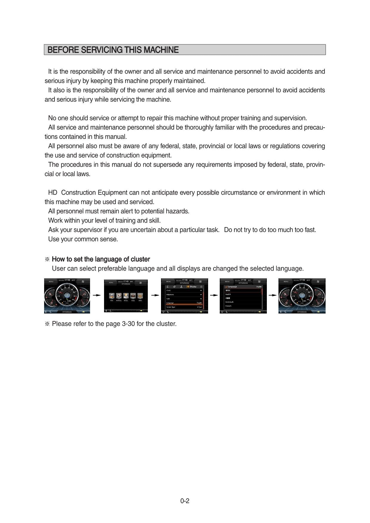 Hyundai HX220 NL CRAWLER EXCAVATOR Operators Maintenance Manual