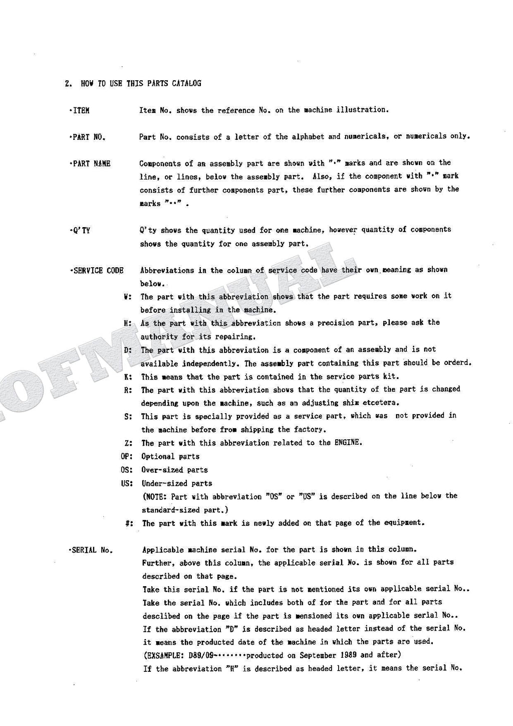HITACHI EX60UR EX60URG Excavator Parts Catalog Manual