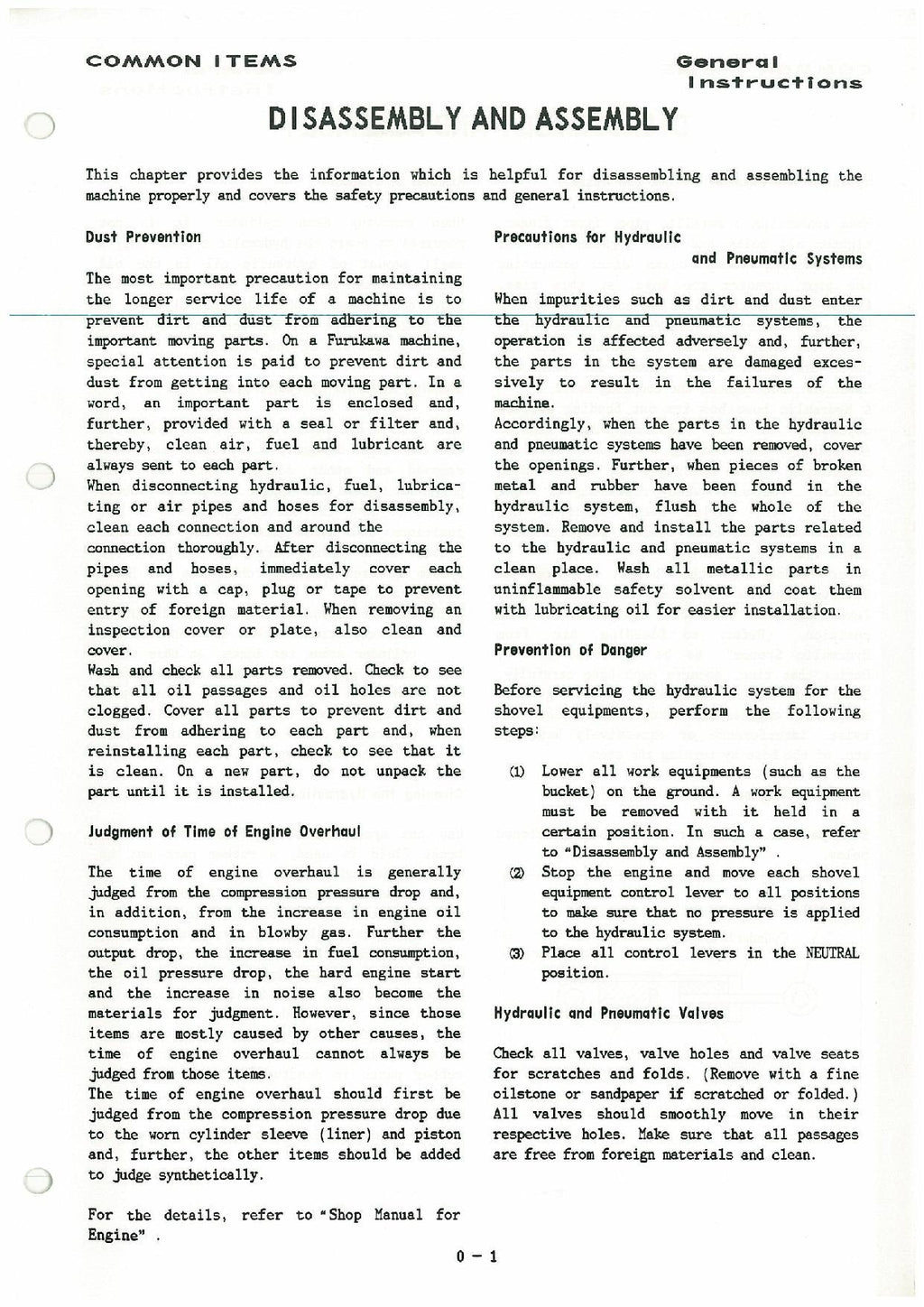 Hitachi FL270-1 Wheel Loader Workshop Manual