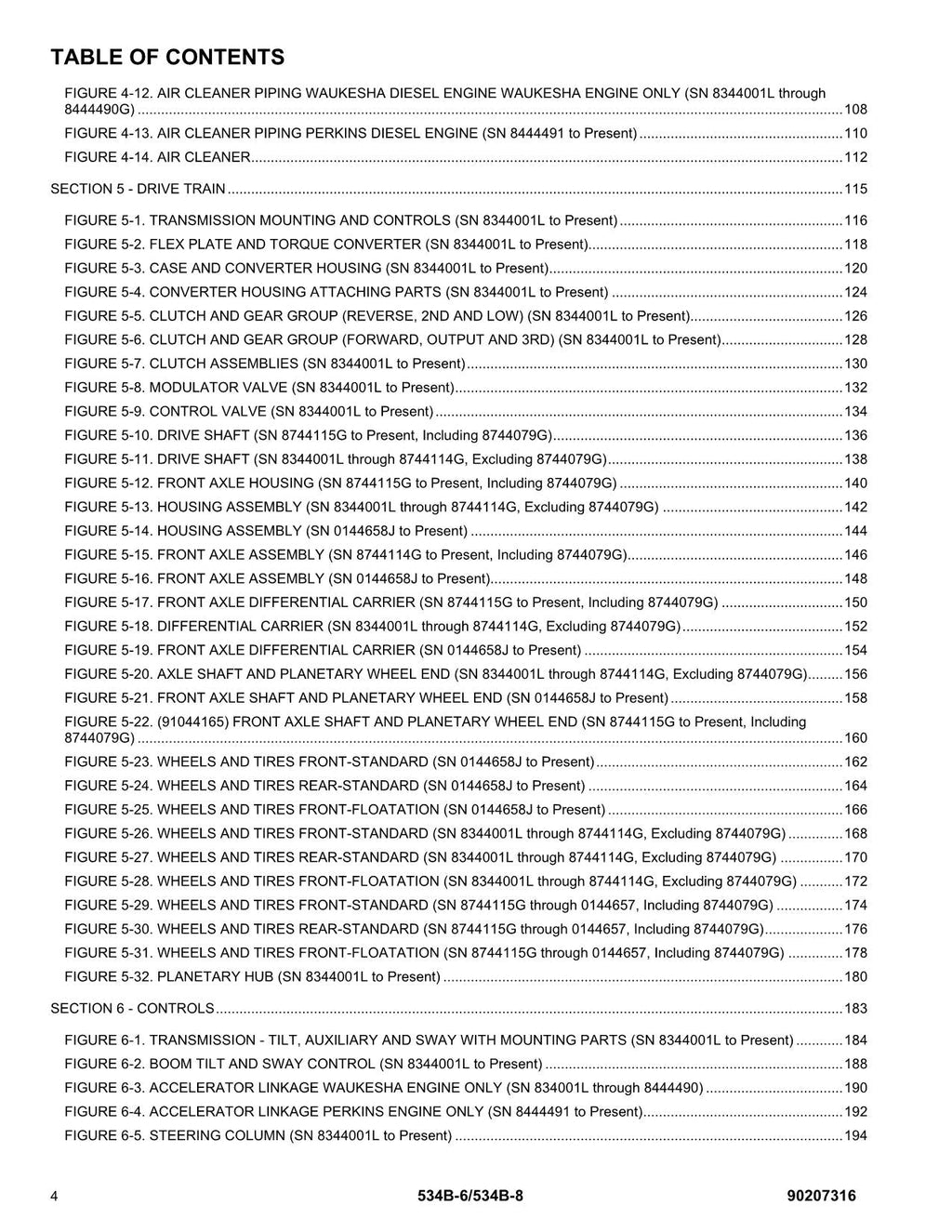 GRADALL JLG 534B-6 534B-8 Telehandler Parts Catalog Manual