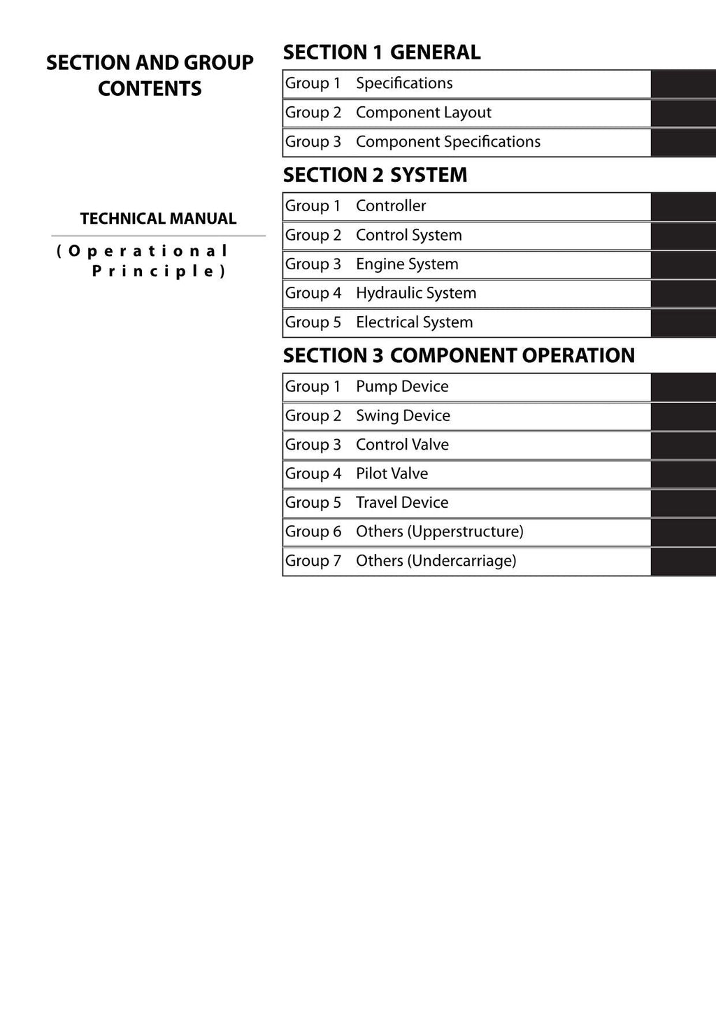 HITACHI ZX85USB-7 Excavator Operational Principle Technical Manual TODEU90-EN-00