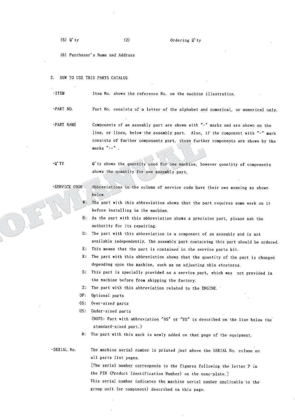 HITACHI EX135USR Excavator Parts Catalog Manual SN 001001-