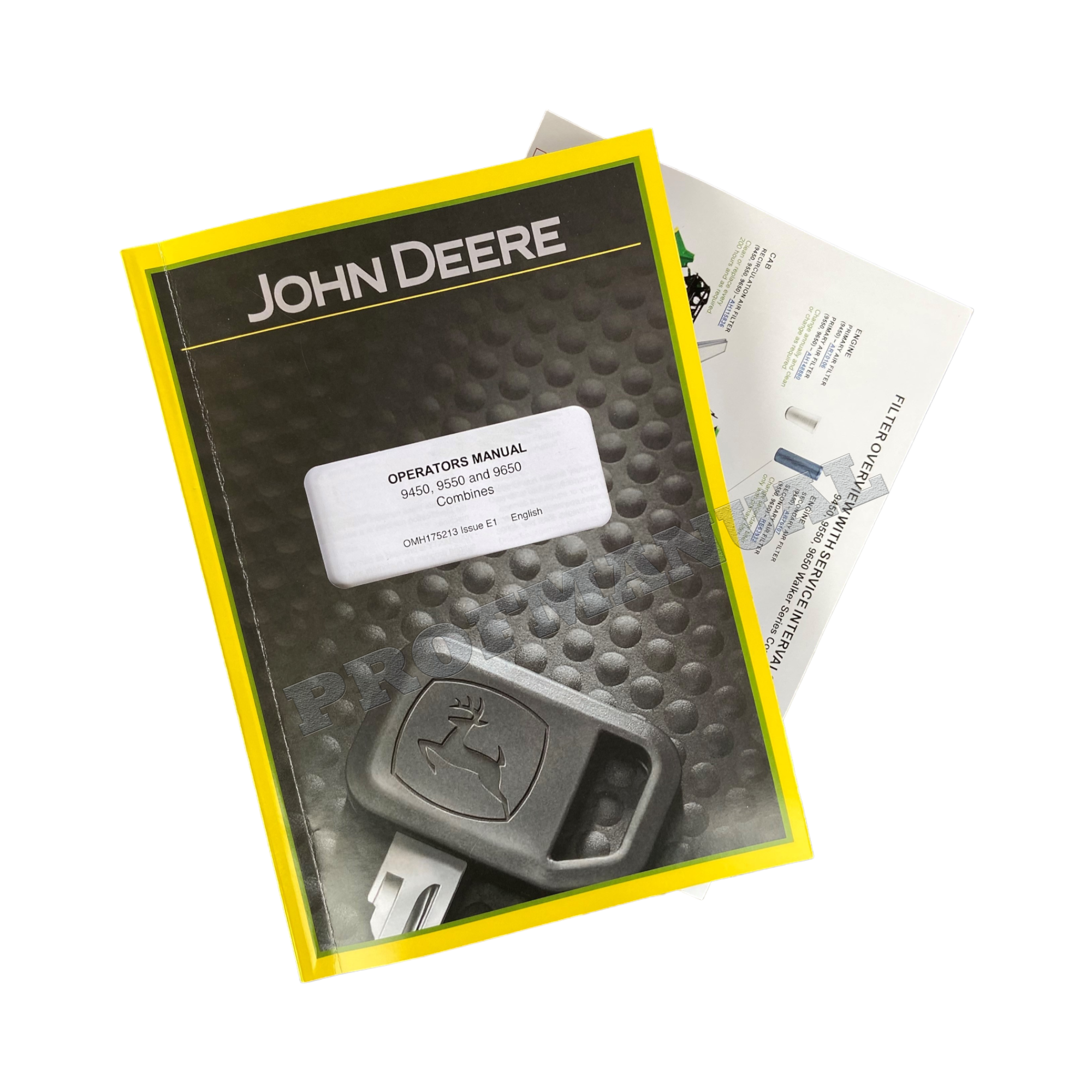 Manual del operador de la cosechadora John Deere 9450, 9550 y 9650 + ¡Extra! OMH175213 