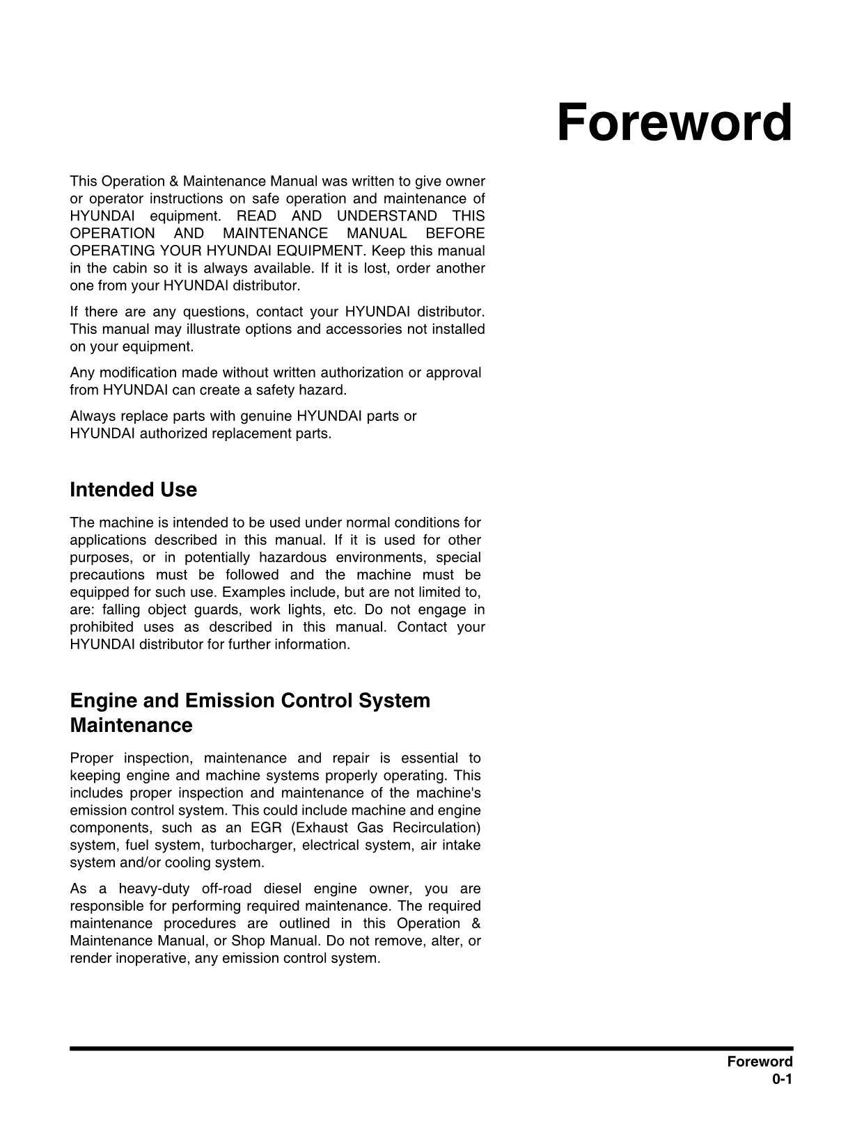 Hyundai HX220 LL HX220RB CRAWLER EXCAVATOR Operators Maintenance Manual