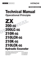 HITACHI ZX200-5G ZX200LC-5G ZX210H-5G Excavator Service Manual Operat Principle