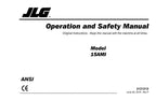 Manual del operador de mantenimiento y operación del mástil vertical JLG 15AMI