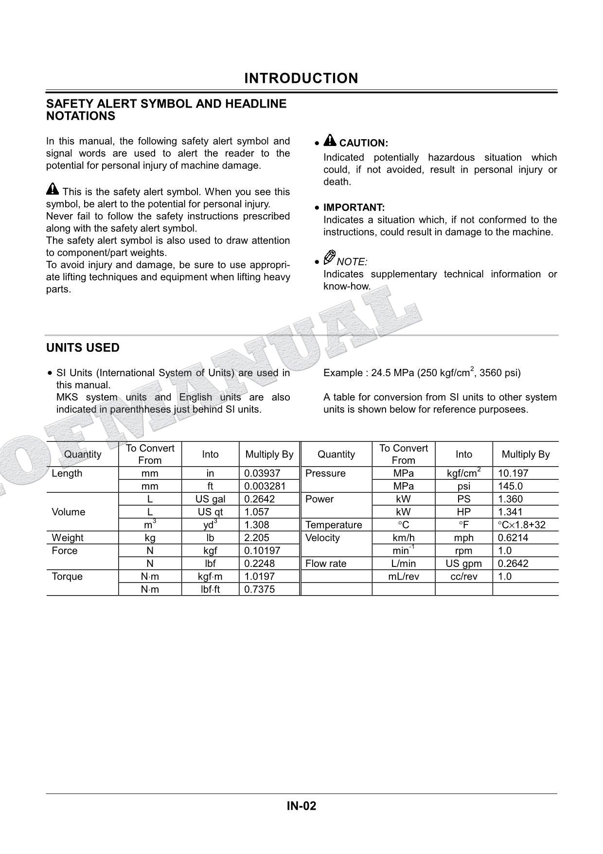 HITACHI EX300-5 EX300LC-5 EX330LC-5 EX350H-5 Excavator Workshop manual