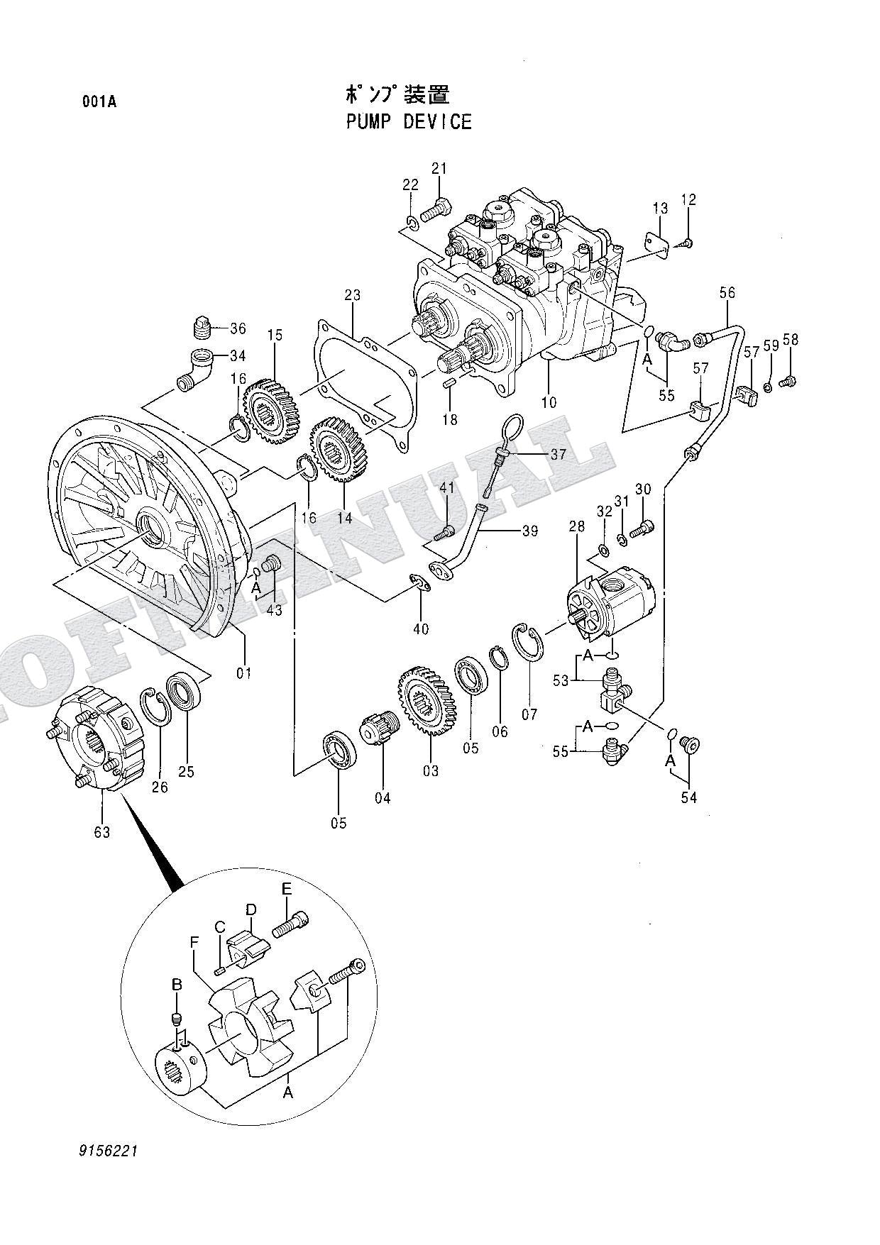 HITACHI EX120-5Z Equipment Component Excavator Parts Catalog Manual