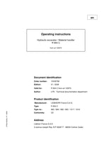 Liebherr R904 C Excavator Material handler Operators manual